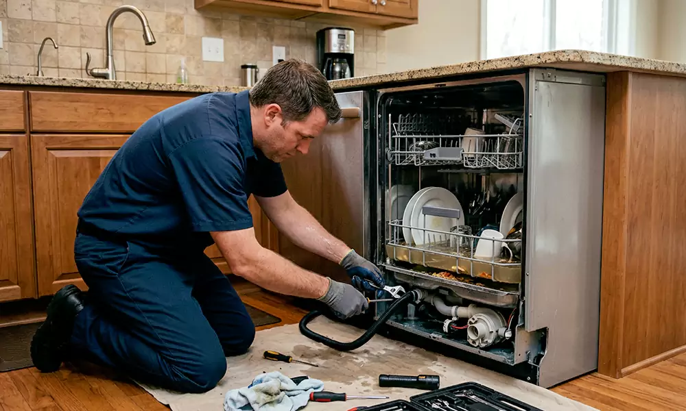 Dishwasher Not Draining Repair in Gardner, MA