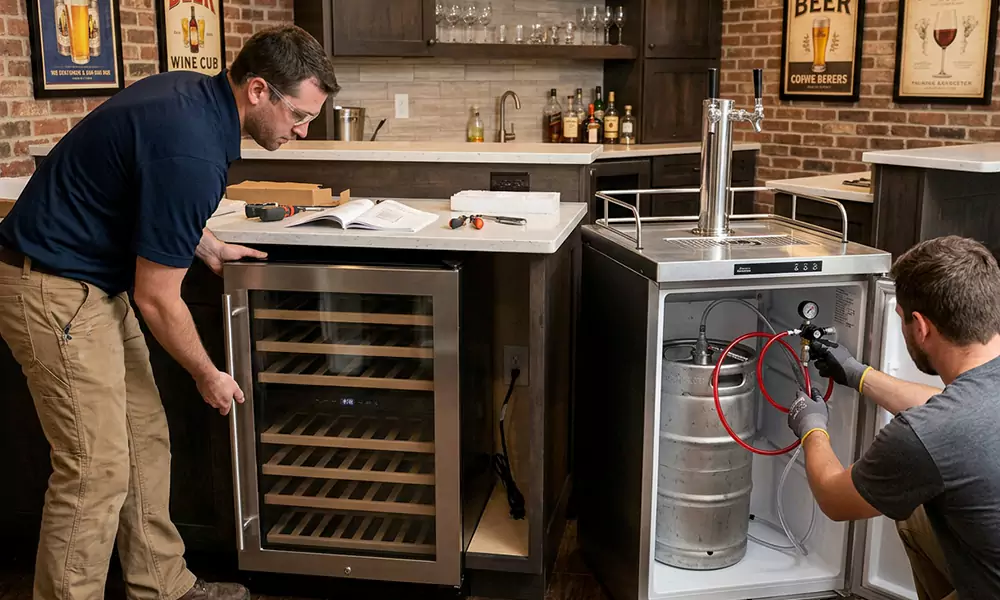 Wine Cooler and Kegerator Installation in Gardner, MA