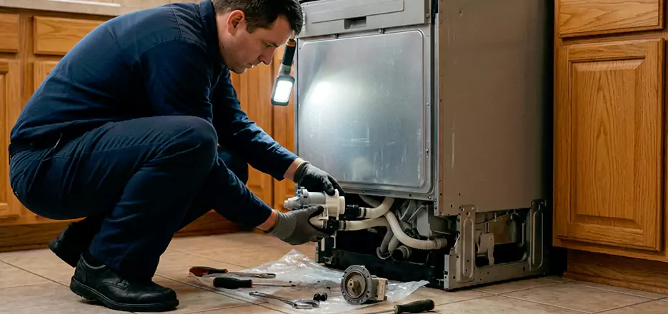 Dishwasher Drain Hose Repair in Gardner