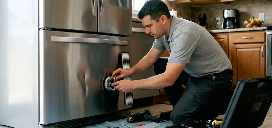 Refrigerator Panel Dent Repair in Gardner